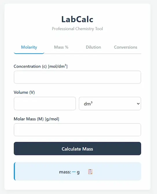 Preview projekta LabCalc